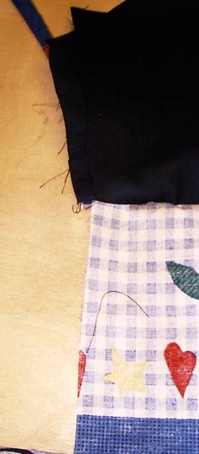 match edges of side seams