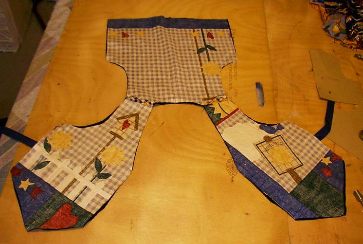 waistcoat pinned ready to stitch