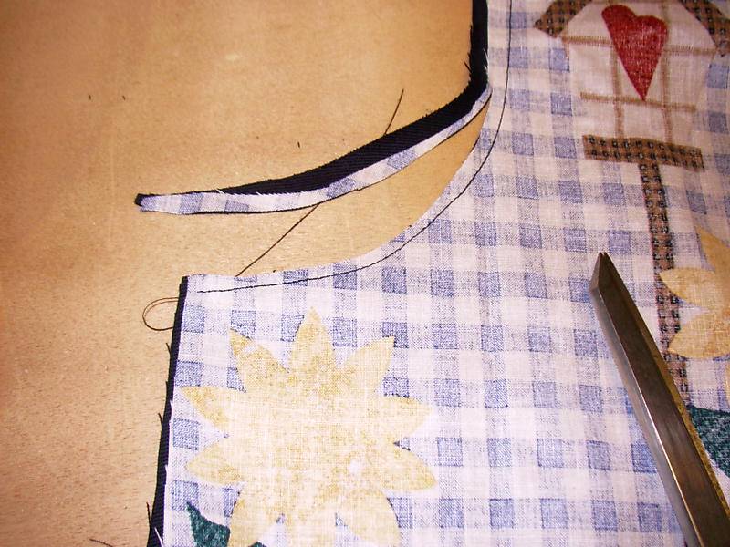 trimming armhole
      curve